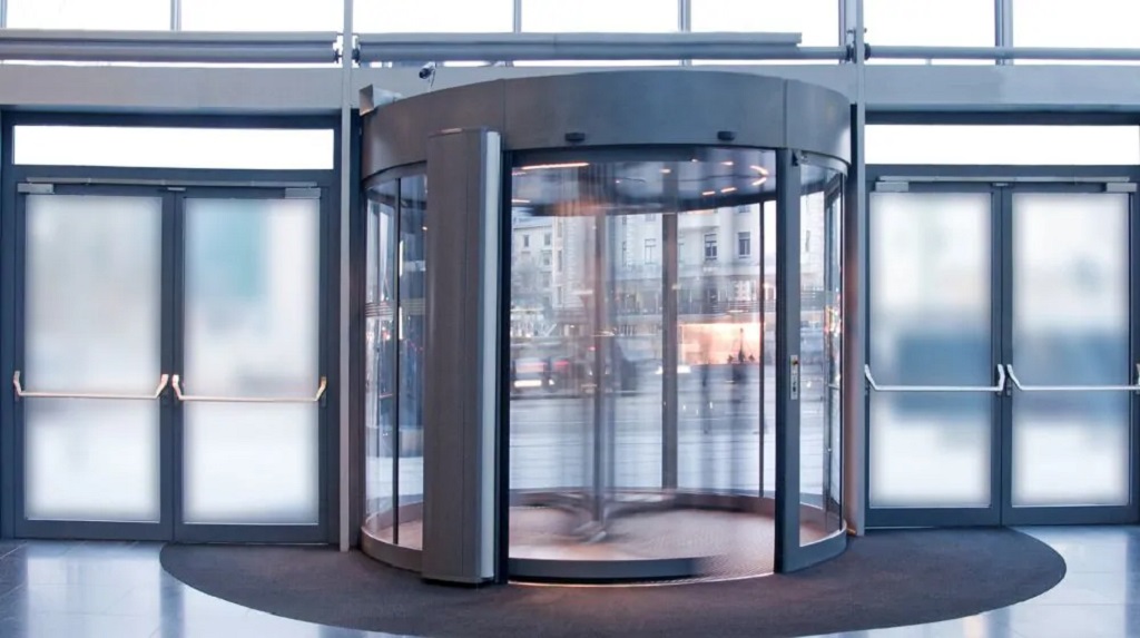 Why are revolving doors more energy efficient