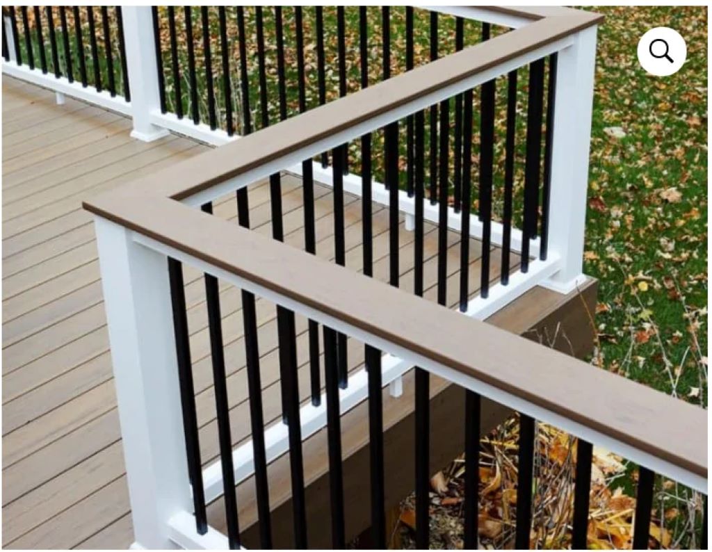 How far can deck railing posts be