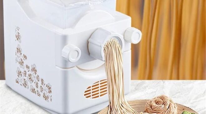 Deco Chef pasta machine set with all included components displayed