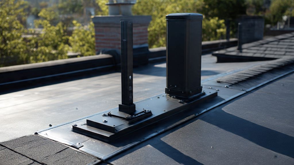 Professional installation of Starlink roof mount with weatherproofing materials and flashing