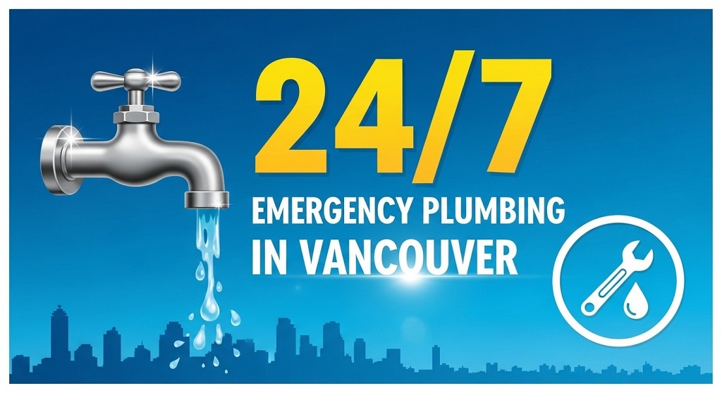 What should I do first when I discover a major plumbing leak at night