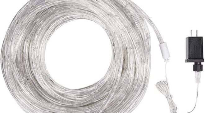 Creative indoor lighting with DINGFU LED rope lights along walls and ceilings