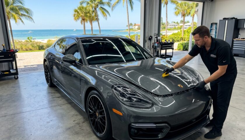 Beat the Florida heat with expert Naples auto care. Discover UV-blocking window tint, paint protection film, and essential maintenance tips to guard your car.
