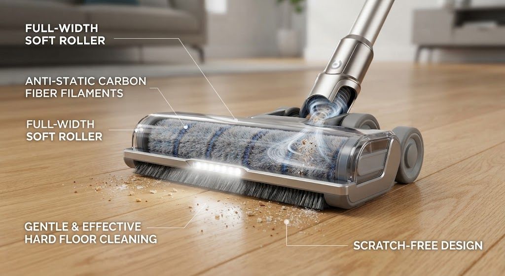 Vacuum cleaning for hardwood floors